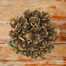 Load image into Gallery viewer, Golden Frost Rose Bouquet - Rosaholics
